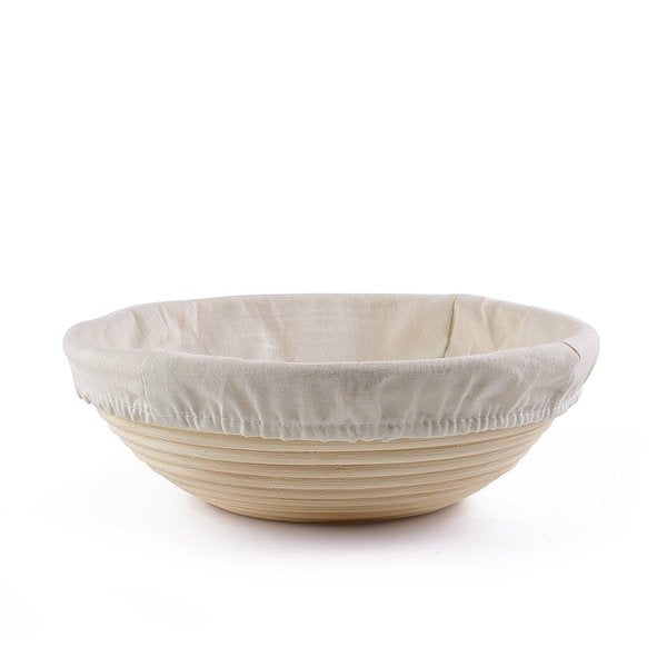 Round Rattan Proofing Bread Basket - 25cm with Liner - FoodCraft Online Store 