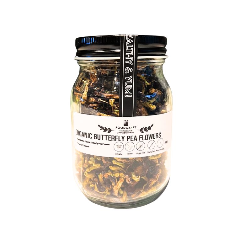 Organic Butterfly Pea Flowers - 40g - FoodCraft Online Store 