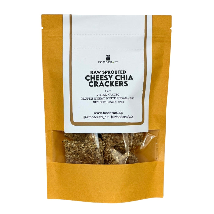 Sprouted Raw Cheesy Chia Seed Crackers - Foodcraft Online Store