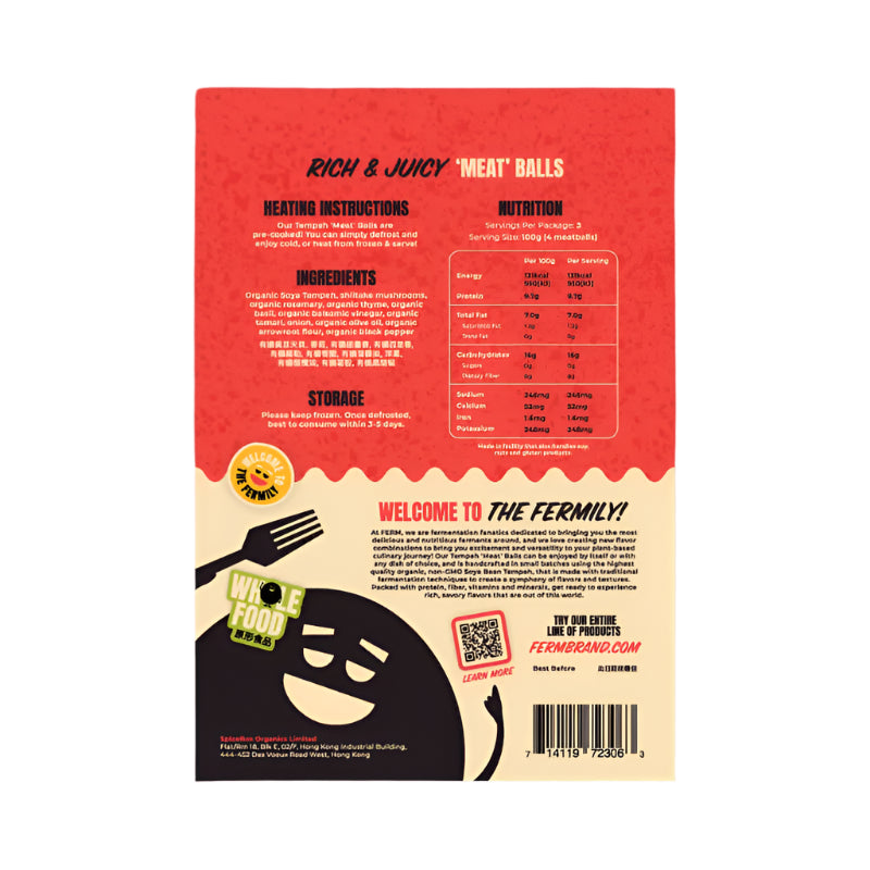 FERM Vegan 'Meat' Balls - 300g - Foodcraft Online Store