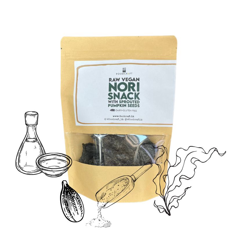 Raw Nori Snack with Raw Sprouted Pumpkin Seeds - 40g - Foodcraft Online Store