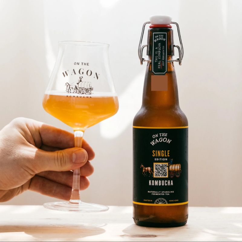 On The Wagon Lychee Oolong Kombucha - 330ml - Foodcraft Online Store