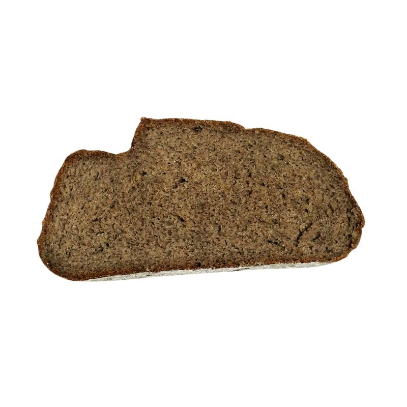 Slice of Organic Gluten-Free Sourdough Bread (Xanthan Gum Free) -  1lb on a white background
