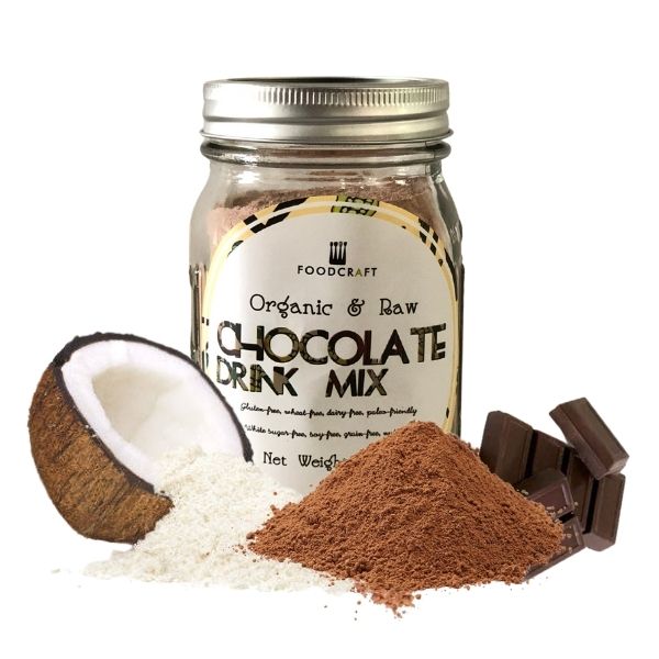 Organic Raw Sugar Free Chocolate Drink Mix - 200g - FoodCraft Online Store 