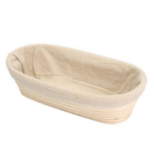 Oval Rattan Proofing Bread Basket - 28cm with Liner - FoodCraft Online Store 