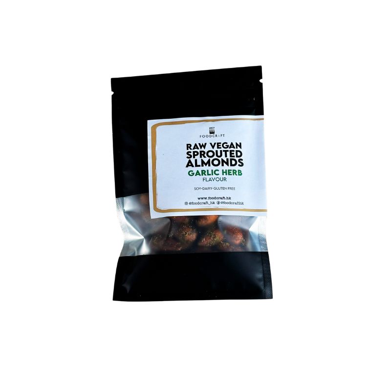 Raw Sprouted Almonds Garlic Herb Flavor - Foodcraft Online Store