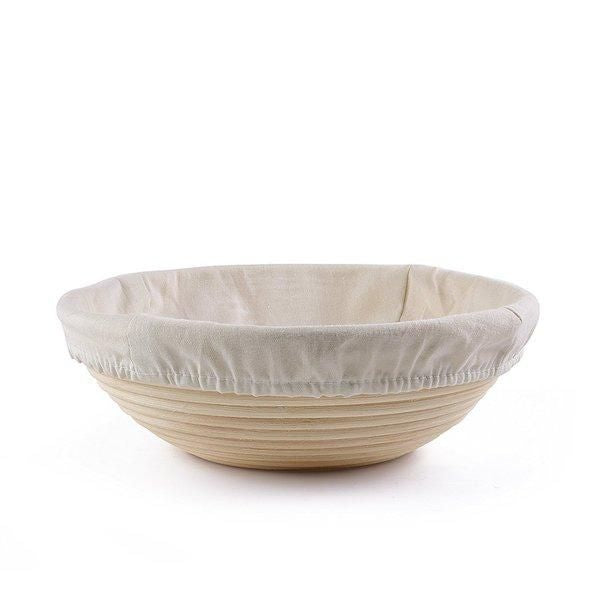 Round Rattan Proofing Bread Basket - 22cm with Liner - FoodCraft Online Store 