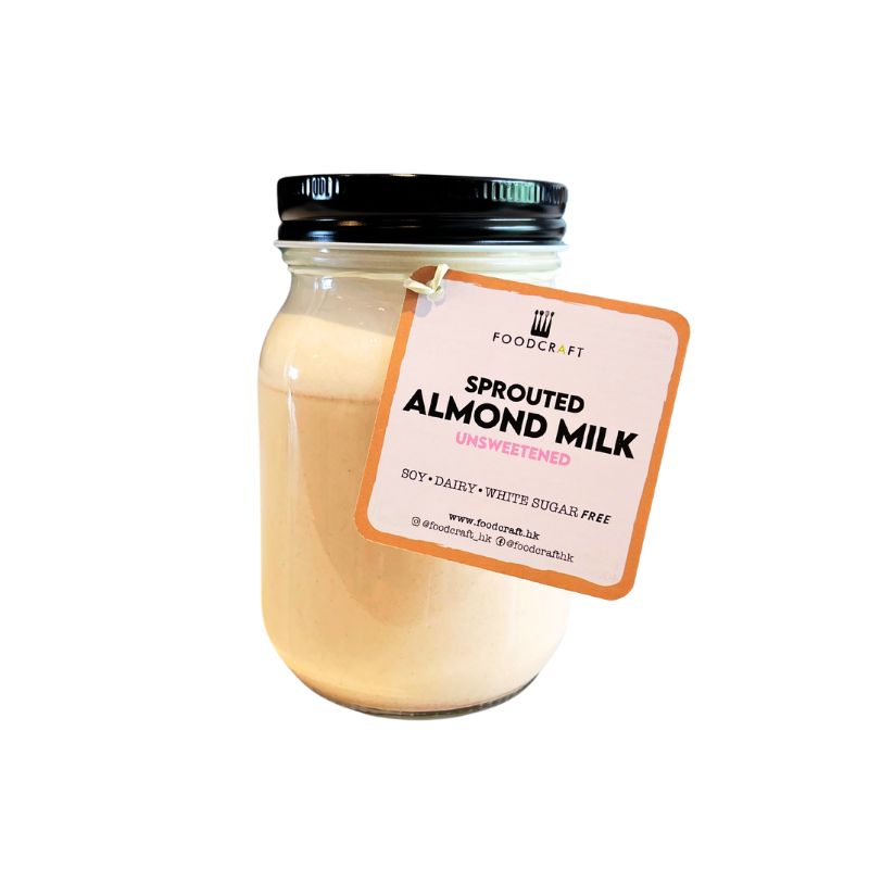 Sprouted Fresh Whole Almond Milk Unsweetened - 400ml - Foodcraft Online Store