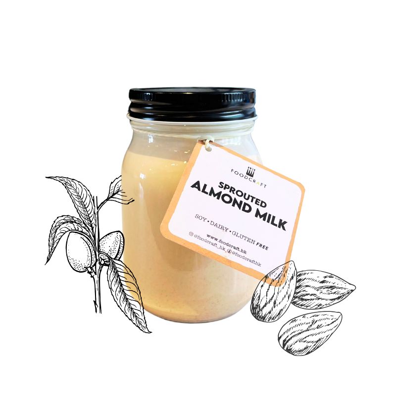 Sprouted Fresh Whole Almond Milk  - 400ml - Foodcraft Online Store