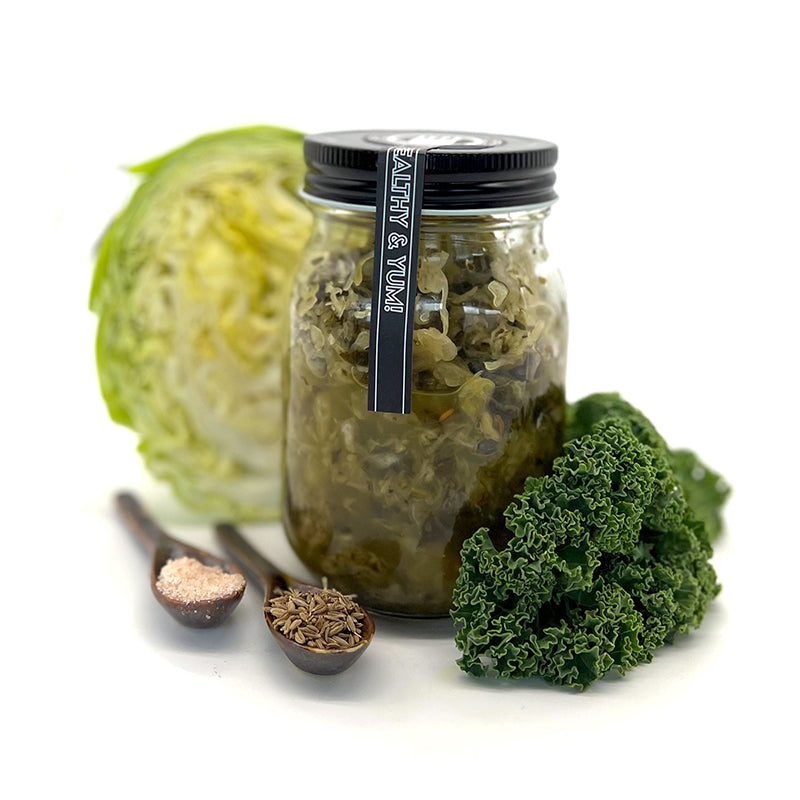 Unpasteurized Living Kale Sauerkraut - 400g