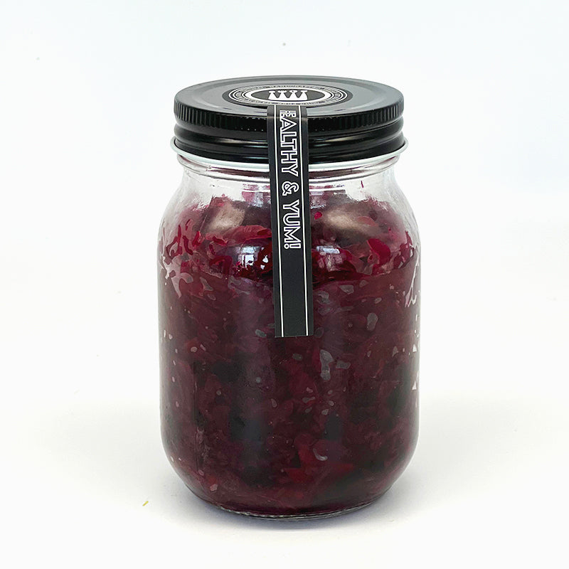 Unpasteurized Organic Living Red Cabbage Sauerkraut - Foodcraft Online Store
